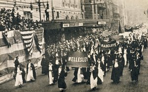 Suffragette Parade, Outside the Adelphi Theatre, New York by American Photographer